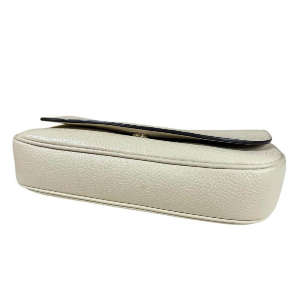 GUCCI Authentic White Leather Shoulder Bag - Picture 5 of 13